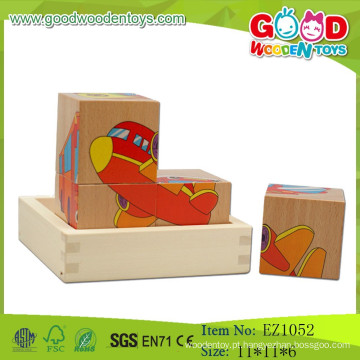 3D Puzzle Cube Wooden Printing Blocks Intelligent Puzzle Toys